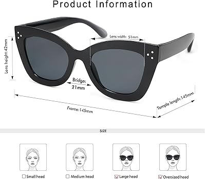 Amazon.com: Appassal Oversized Cateye Sunglasses for Women